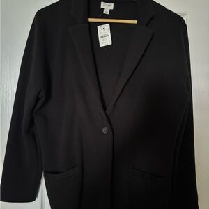 The Famous J. Crew Sweater Blazer Black Large
